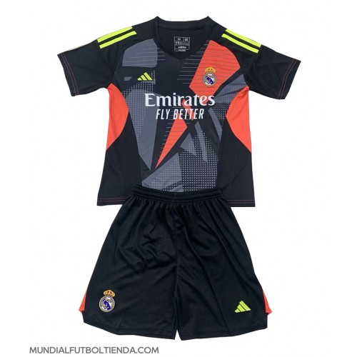 Camiseta Real Madrid Portero Segunda Equipación Replica 2024-25 para niños mangas cortas (+ Pantalones cortos)